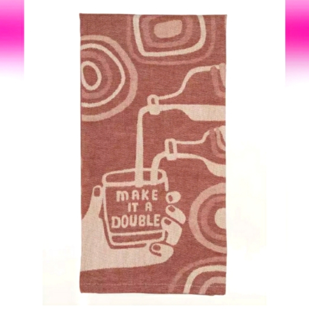 Blue Q MAKE IT A DOUBLE DISH TOWEL